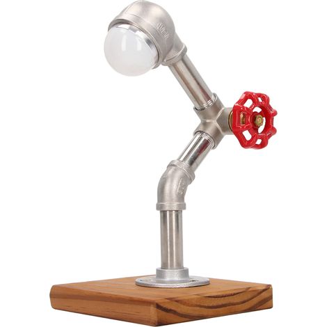 Lampe de table au design industriel, style tube, lumière LED blanc froid, décoration intérieure pour chambre ou salon, prise européenne 110-220 V (1/5)