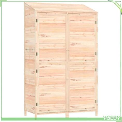 Remise de jardin - FAFEICY - 152190 - Bois de sapin massif - 102x52x174,5 cm - Grand espace de rangement (1/5)