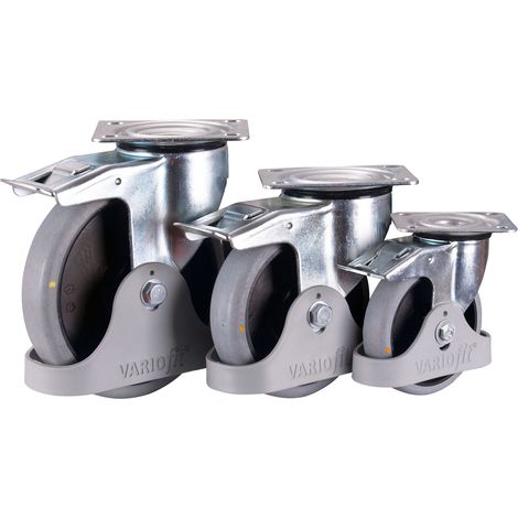 VARIOfit Mehrpreis elektrisch leitfähige Vollgummiräder (ESD)/Satz Ø 160 mm