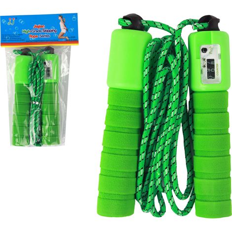 Corda per saltare verde con contatore di regolazione fitness da 275 cm (1/3)