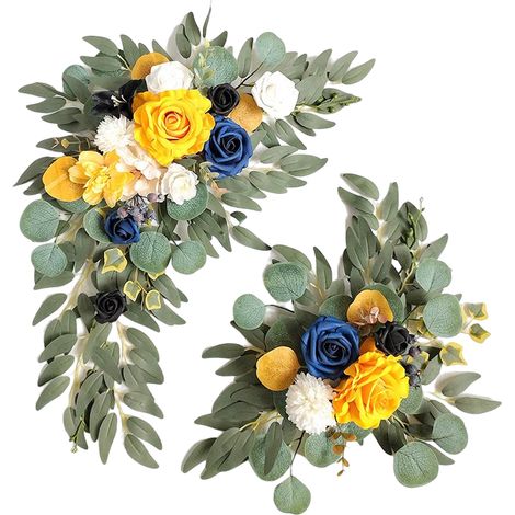 Elegante künstliche Rosen-Hochzeitsbogen-Girlande, Blumengirlande für Arrangements, Hochzeitshintergrunddekoration (1/2)