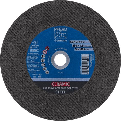 PFERD TOOLS Trennscheibe EHT 230x1,9x22,23 mm gerade CERAMIC Speziallinie SGP STEEL für Stahl 25 Stk
