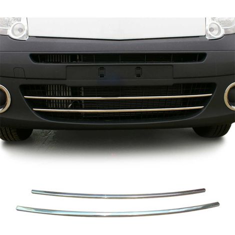 Garniture de Pare-chocs Avant Compatible avec Renault Kangoo 2008-2020, Moulure Bande en Acier Inoxydable Argent (1/5)
