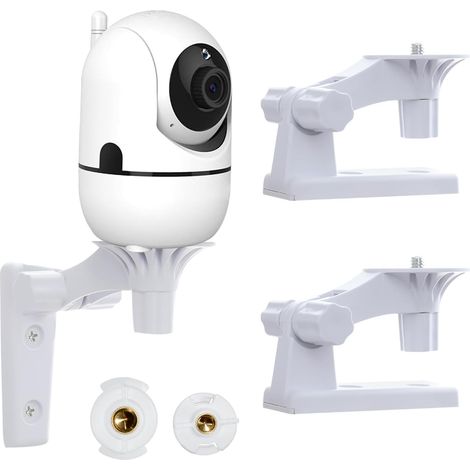 Lot de 2 Support de Caméra Bébé compatibles avec HB65/HB40/HB6550/HB66/HB6339/HB6550 Pro, Réglable Support de mural Universal pour Moniteur/Babyphone Compatible avec Trou Fileté 1/4 (1/5)