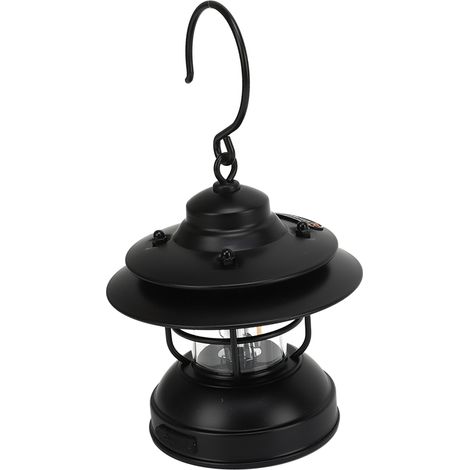 Lampe de camping rétro, étanche IPX4, LED 35-100 lumens, suspension portable, idéale pour le camping, bronze/noir (1/5)