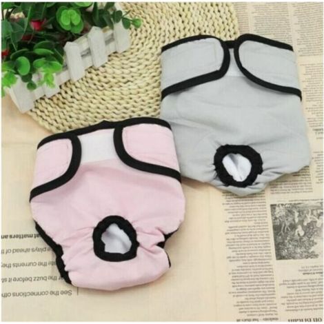 2 Pièces 33-50CM Couche Réutilisable Pour Chien, Culotte Physiologique, Culotte Hygiénique, Lavable, Short Absorbant - Type (1/5)