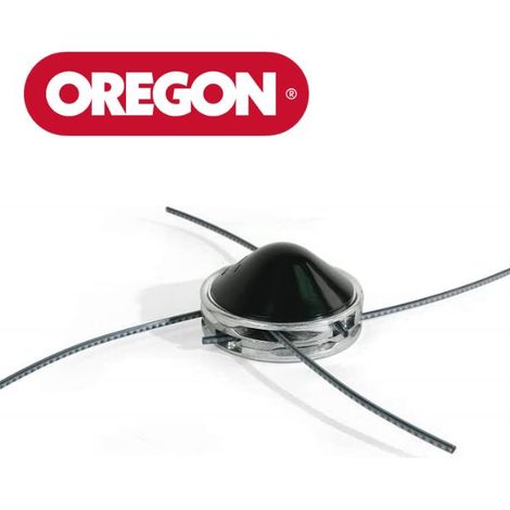 Oregon – Tête à fil aluminium 4 fils – Longueur 28,69 cm – Protection métal robuste pour terrains difficiles – Compatible débroussailleuses 40cc (1/3)