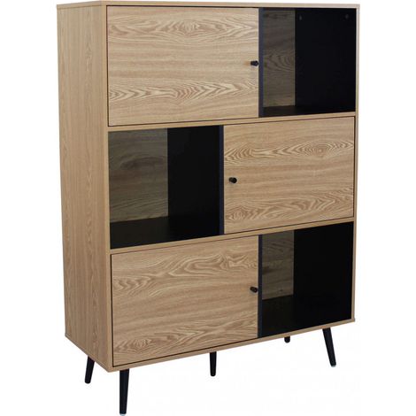 Mobile Elwood 100x39,5x135 h cm in Truciolare bilaminato Naturale (1/5)