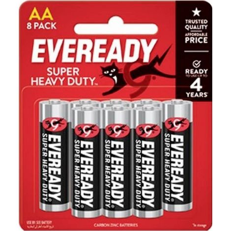 Eveready SHD Batteria Stilo (AA) Zinco carbone 1.5 V 8 pz.
