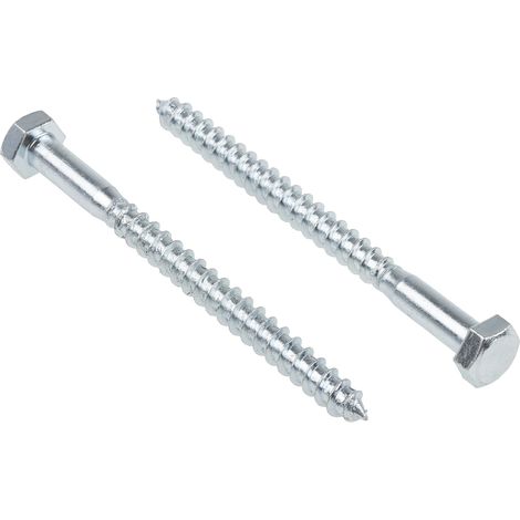 Vis tire-fond, 8mm x 100mm, en Acier ( Prix pour Sachet de 25 ) (1/2)