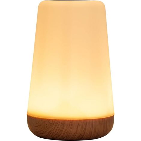 Lampe de Chevet Tactile Veilleuse, LED Lampe Rechargeable 13 Couleurs/5 Niveaux, Ajustable Enfant Lampes Nuit de Table Sans Fil pour Chambre à Coucher Salon Camping -1xTélécommandes