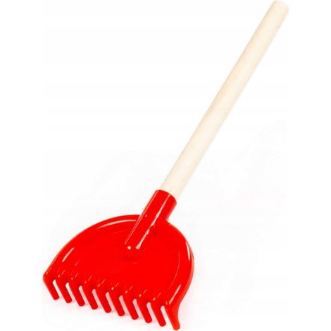 Rastrello da spiaggia ecologico con manico in legno, grande rastrello da spiaggia da 38 cm (1/4)
