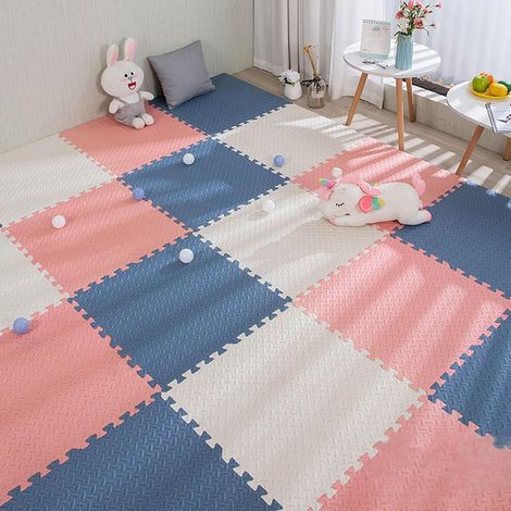 Tapis Puzzle Bebe Mousse EVA Dalle Mousse Bébé 18 pièces Tapis de Sol Puzzle Tapis Mousse Bebe, 30 x 30 x 1,2 cm, 1,6 m² (1/5)