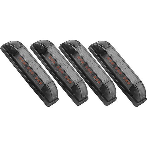 10 cm (4 Zoll) bernsteinfarbene LED-Frontpositionsleuchten, 4-Positionsleuchten-Set, 12 V, versiegelt, 9 LEDs, für Lieferwagen, Wohnmobile und Boote. (1/5)
