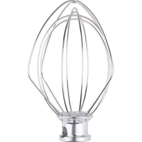 Fouet K45WW pour robot pâtissier à tête inclinable, pièces et accessoires pour robot, fouet de cuisine, mélangeur à œufs et crème en acier inoxydable, 6 fils, fouet ballon pour gâteaux et farine, prat (1/5)