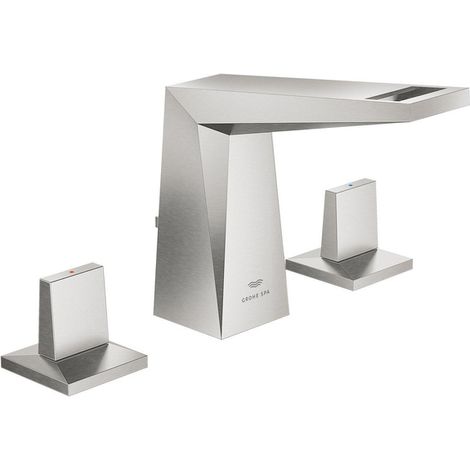 Grohe Allure Brilliant Mélangeur Lavabo 3 trous Taille M Finition inox brossé infinity, 20626DC0 (1/3)
