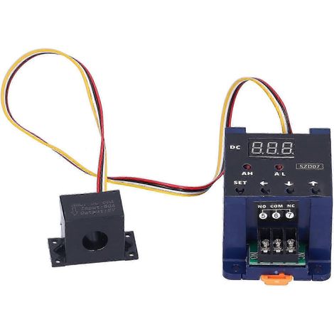 Ampèremètre numérique avec affichage digital, interrupteur de détection de courant SZD07, protection contre surcharge, DC 8-35V, compteur à capteur intégré (1/4)
