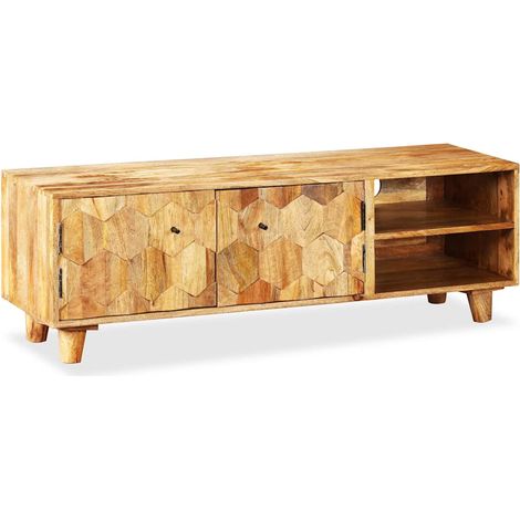 Maison Exclusive - TV-Schrank Massivholz Mango 118x35x40 cm (1/5)