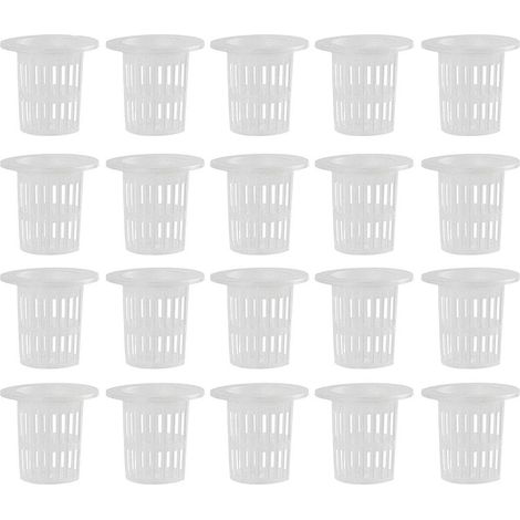 100 paniers hydroponiques en plastique réutilisables pour la culture hydroponique et aéroponique de plantes aquatiques et de fleurs. (1/4)