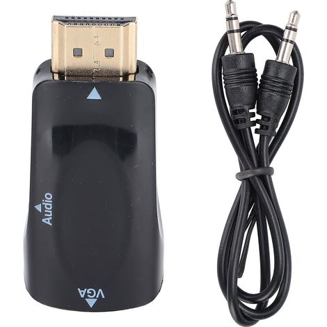 Adaptateur HDMI vers VGA 1080p (câble inclus) - Haute vitesse, Plug and Play, format portable (1/5)