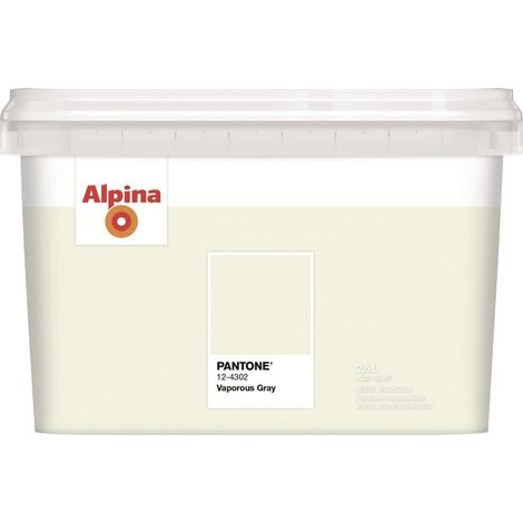 Alpina Wandfarbe Pantone matt vaporous gray 2,5 L Wandfarbe (1/3)