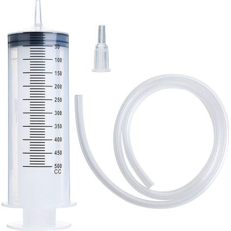Seringue 500 Ml, pompe réutilisable de grande capacité, mesure avec Tube d'encre d'alimentation de 1m (1/2)