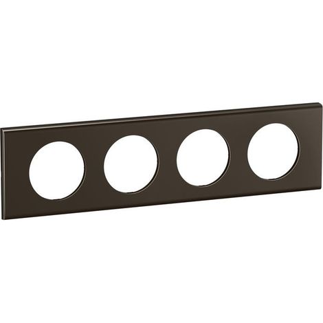 LEGRAND CÉLIANE PLAQUE QUADRUPLE NICKEL SOMBRE SATINÉ - CP2204 (1/2)