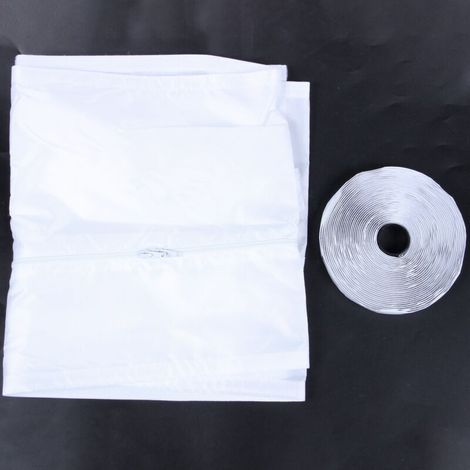 Joint de FenêTre AirLock pour Climatiseur Portatif, Flexible Plaque D'éTanchéIté en Tissu 400 Cm avec Fermeture à GlissièRe et AdhéSive (1/3)