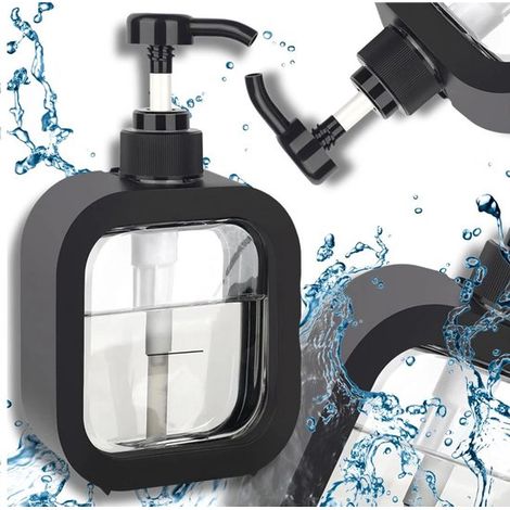 Flüssigseifenspender, transparent schwarz, 500 ml (1/4)