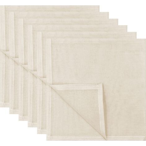 Pack de 6 Oeillet de Chiffons, de Fromage en Tissu 50 x 50 cm en Coton de Tissu filtrant de l'effort, de la Gaze Tissu Densité de 100 Machine coton à Fromage pour Fromage Maison, Jus de Fruits, Puddin (1/5)