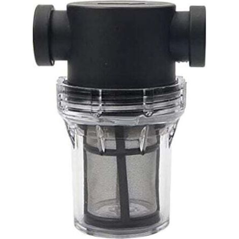 3/4"-Rohrwasserfilter mit 100-Mesh-Edelstahlsieb, Inline-Siebfilter für die Gartenbewässerung (Schwarz) - Crezuo