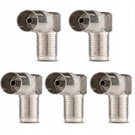 Lot de 5 connecteurs d'antenne RF femelles coudés 6,8 mm Conotech NS-125 en zinc (1/4)