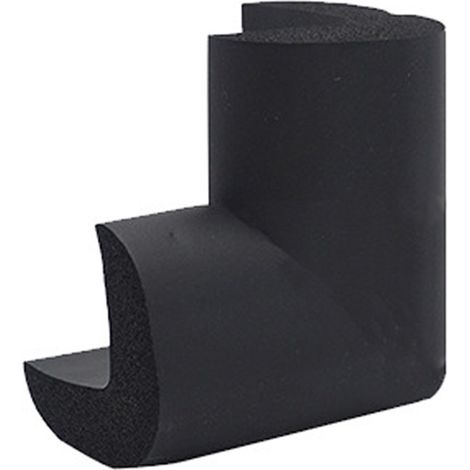 20 protections d'angle en caoutchouc - protections d'angle pour bébé - protections d'angle pour bureau - avec ruban adhésif double face prépositionné (noir) (1/4)
