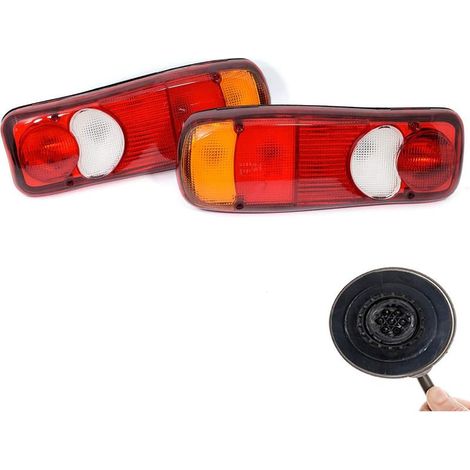 Coppia di fanali posteriori sinistro e destro con omologazione TUV E-mark per autobus, auto e camion.