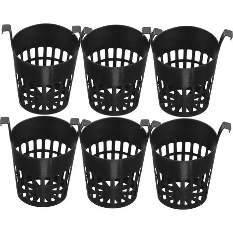 Panier suspendu Angoily lot de 6 pour plantes aquatiques, en plastique noir, résistant et flexible (1/5)