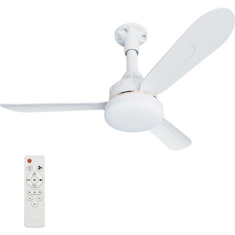 Ventilateur de Plafond LED 71 cm avec Télécommande, Plafonnier Ventilateur Extra Plat, 3 Pales Silencieuses, Éclairage Dimmable, pour Chambre, Chambre d'Enfant, Bureau et Garage (1/5)