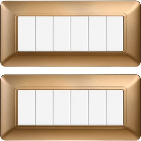 gloca Set Placche Plastica Compatibili Matix (2 Pezzi oro, 6 Posti) (1/4)