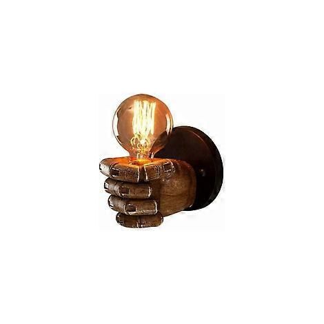 Wandleuchte Hand Right Fist Retro Industrial Loft Style Antik Kreative Lampe für Restaurant Bar Cafe Harz Schlafzimmer Dekoration