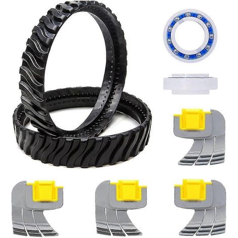 2 chenilles R0526100, 2 paliers de moteur C60, 4 brosses de nettoyage cycloniques R0714400 pour Zodiac MX8 MX6 (1/5)