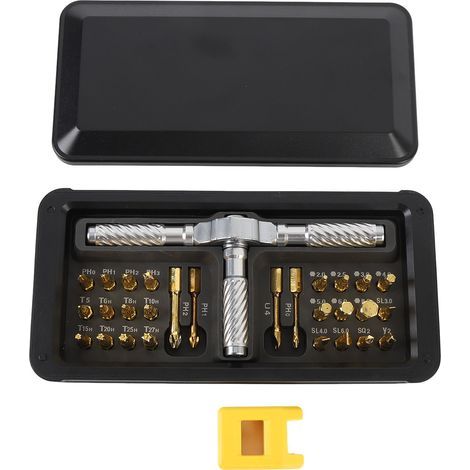 30-in-1 Ratschenschraubendreher-Set, multifunktionales und ergonomisches Design, mehrere Bits, kraftsparend