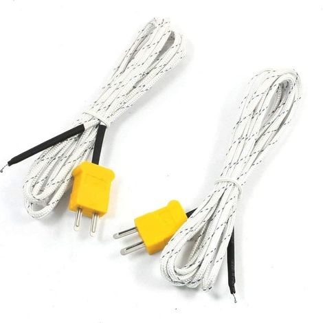 Lot de 5 Sonde thermocouple, Connecteur Type K, Plage -50 à 400 °C, Câble 1 m, Pour liquide (1/5)