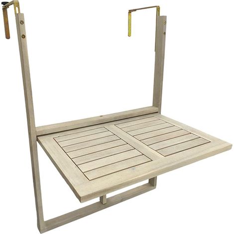 Balkonhängetisch Balkontisch Hängetisch Klapptisch Balkon Tisch Weiß Klappbar (1/5)