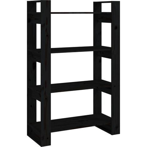 Maison Exclusive - Bücherregal/Raumteiler Schwarz 80x35x125 cm Ma