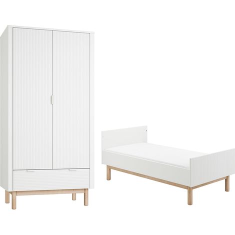 Armadio 2 ante Miloo bianco 87,5cm (1/5)