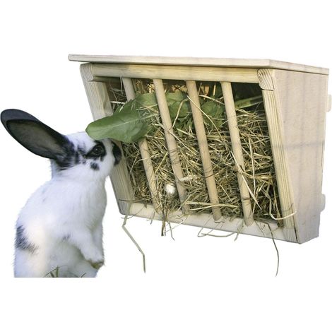 Hay Rack con sedile in legno, 25 x 17 x 20 cm (1/4)