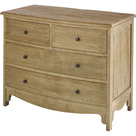 Commode Saumur Chêne Massif 4 tiroirs 105x82x55cm