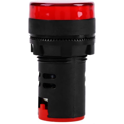 10 voyants LED électroniques AC/DC 24V, filetage 22 mm (rouge) (1/5)