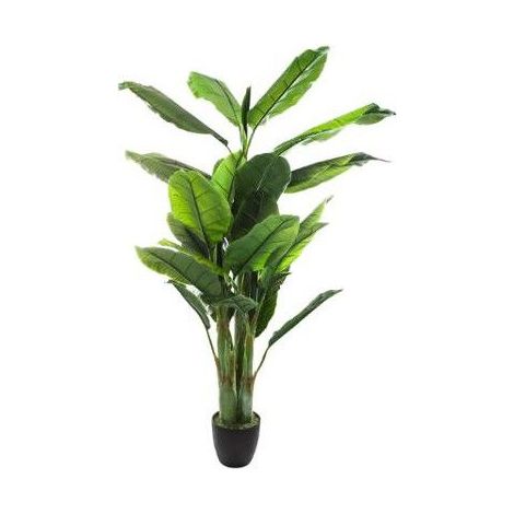 Atmosphera – Bananier artificiel en pot 170 cm – Feuilles en polyéthylène – Pot D 20 x H 17 cm – Décoration intérieure et extérieure
