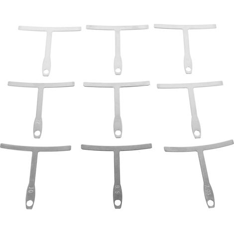 Gitarrenradius-Schablonen aus Edelstahl, Messlineal für die Saitenunterseite, Werkzeug für Gitarrenbauer (1/5)