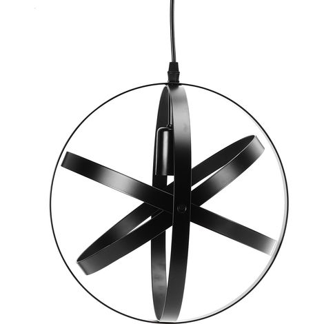 Suspension décorative en métal noir, style industriel vintage rétro, avec connecteur pour bar, café ou restaurant (110-220 V). (1/5)